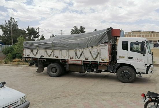 توقیف کامیون حامل ۱۱ راس الاغ و قاطر در شهرستان قاینات