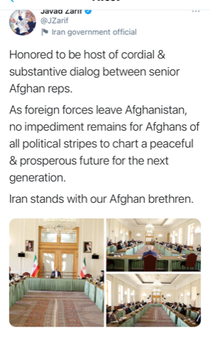 ظریف: ایران در کنار برادران افغان خود ایستاده است