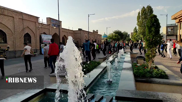 ورزش صبحگاهی در پیاده راه شیخ صفی اردبیل