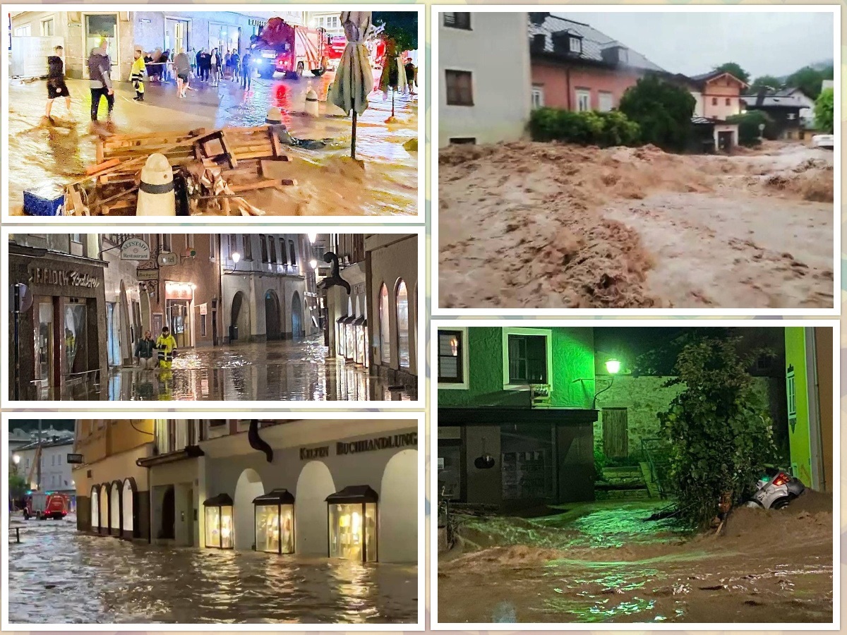 خسارت بارش شدید باران در اتریش
