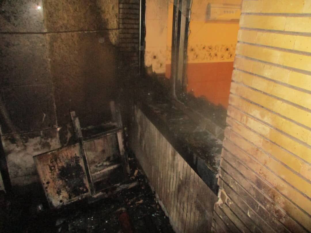 مهار آتش سوزی در بیمارستان امید اصفهان