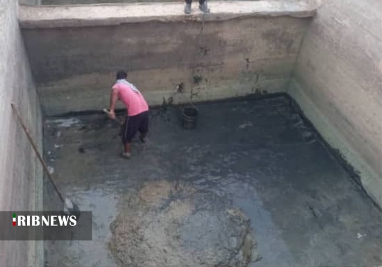 حوضچه‌های ذخیره آب در هندیجان لایروبی شدند