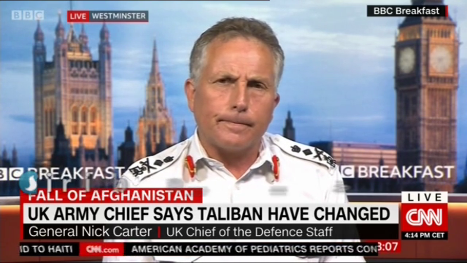 فرمانده ارتش انگلیس: طالبان تغییر کرده است