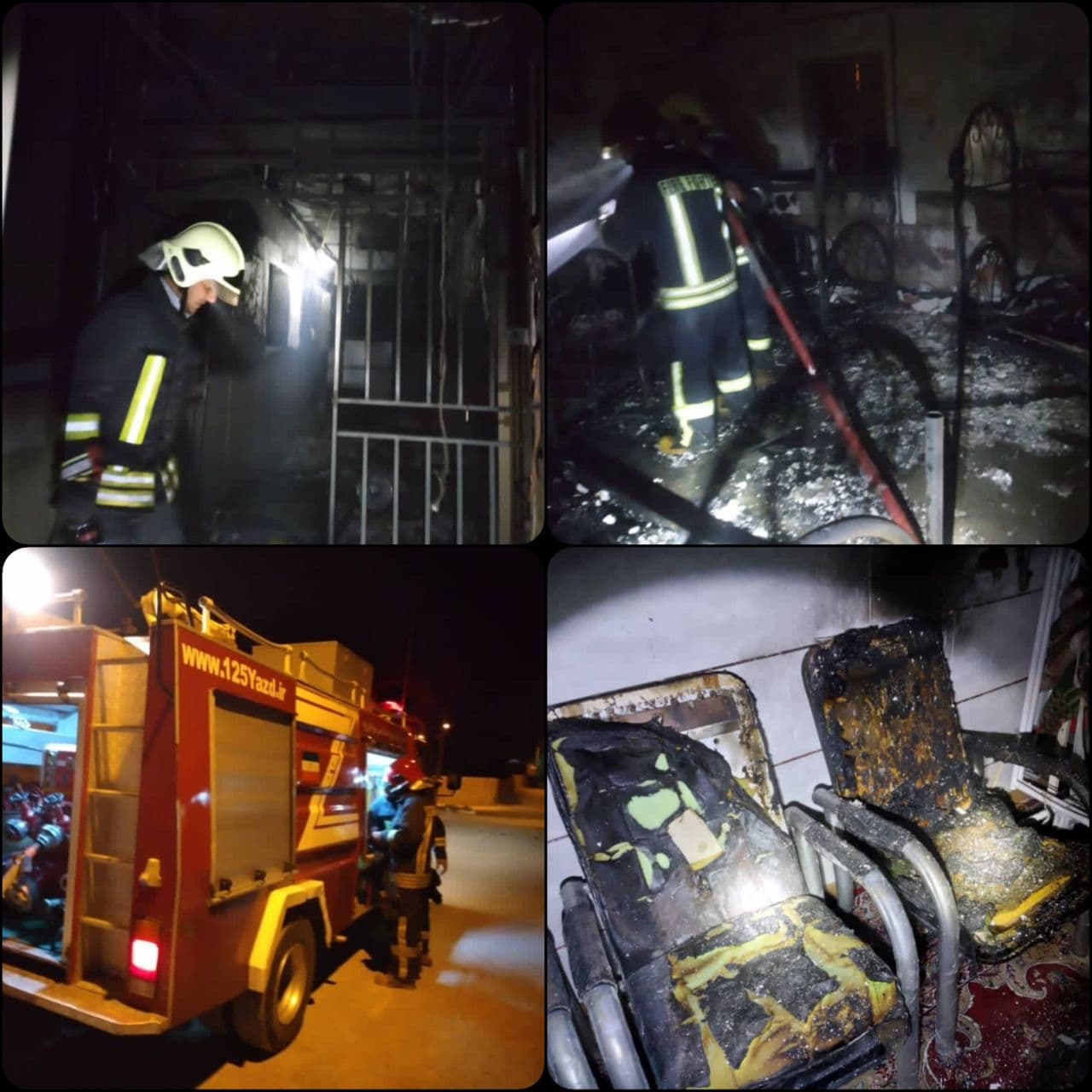مهار حریق در کمپ ترک اعتیاد توسط آتش نشانان ایستگاه ۵ خبر