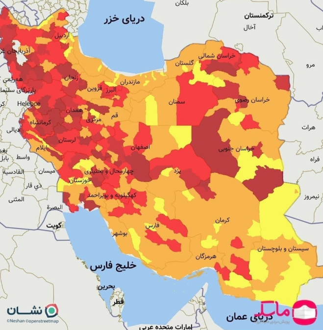 تمام استان بوشهر در وضعیت نارنجی کرونایی قرار گرفت