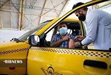 واکسینه شدن رانندگان ناوگان حمل و نقل عمومی در همدان