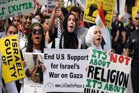 تجمع اعتراضی فلسطینیان مقابل کاخ سفید