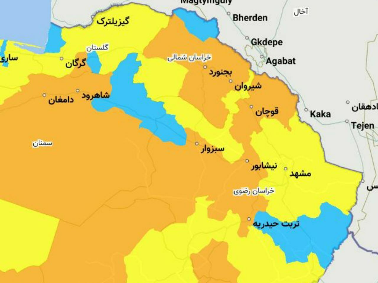 شرایط زرد کرونایی مشهد به بیشتر مشاغل اجازه فعالیت داد