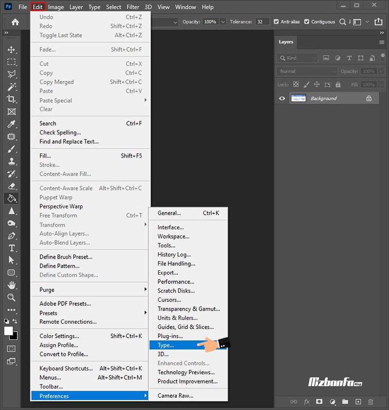 چگونه مشکل تایپ فارسی در فتوشاپ را حل کنیم؟