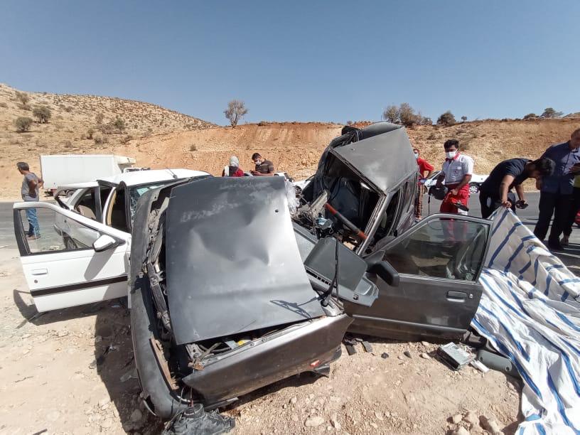 کشته و ۵ مصدوم در برخورد خودرو‌های پژو پارس و پراید
