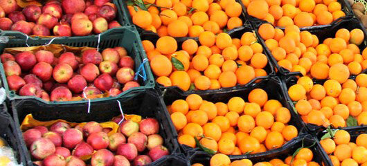 ذخیره سازی ۱۰۰۰ تن سیب و پرتقال برای شب عید در یزد