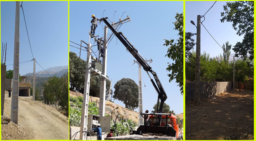 رفع حریم و بهینه سازی شبکه‌های برق رسانی در سه روستای شهرستان کوهرنگ