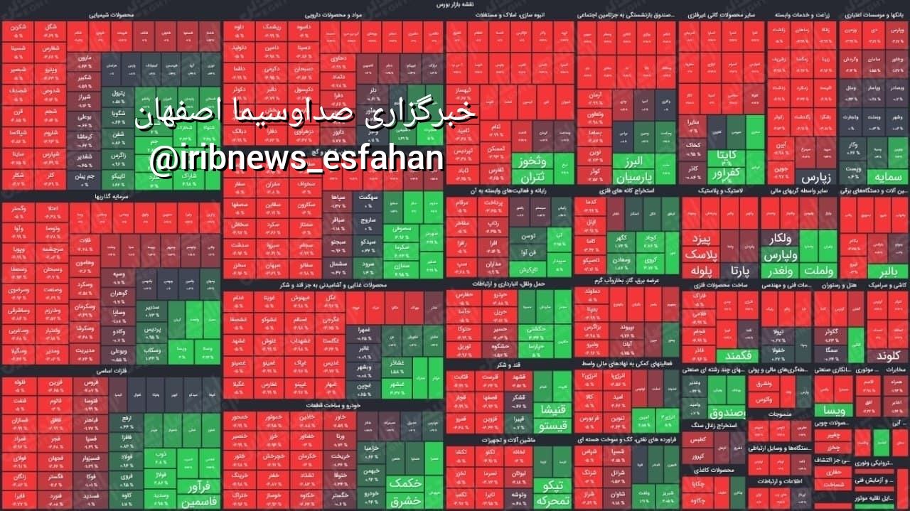 در بازار امروز بورس، نماد‌های اصفهانی سبزپوش بودند