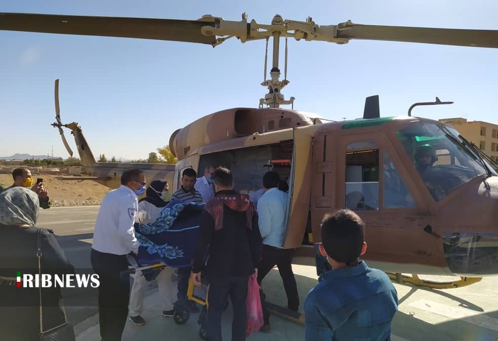 انتقال هوایی بیمار قلبی از میمه به اصفهان