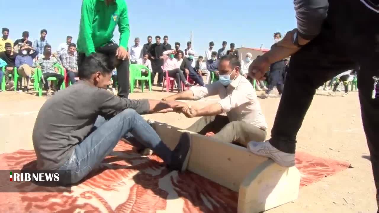 برگزاری مسابقات بومی محلی عشایری در روستای فرخی قائنات