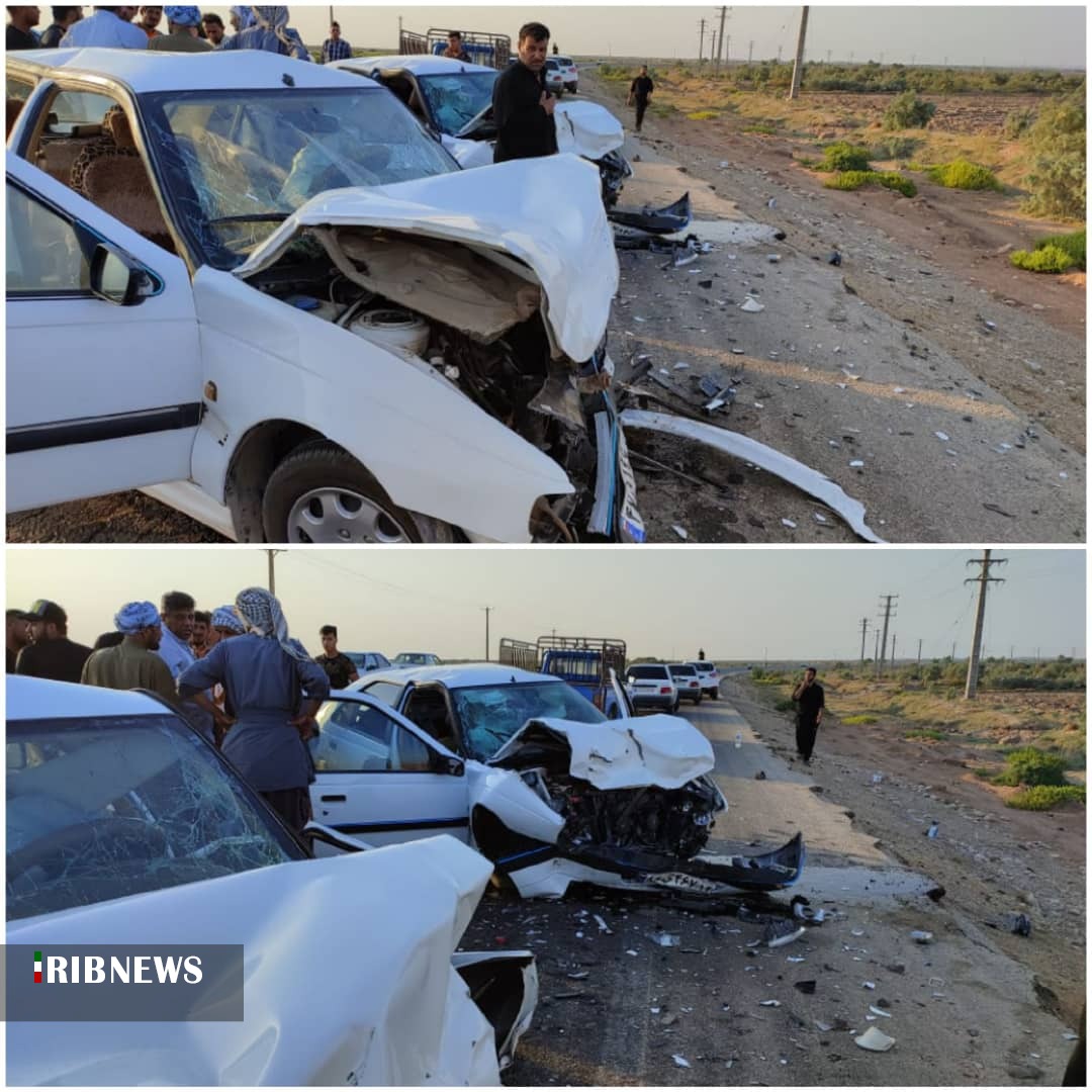 دو حادثه رانندگی در محور بستان چذابه و فوت یک زائر اربعین
