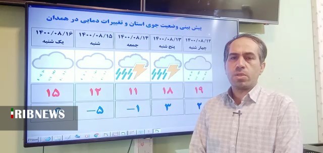 بارش پراکنده باران و وزش باد پدیده غالب جوی در استان همدان