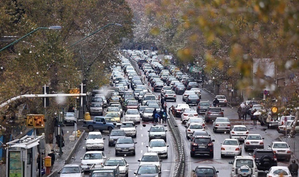افزایش بار ترافیکی معابر پایتخت پس از بارندگی