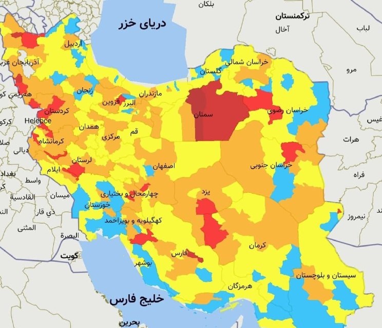 کاهش آمار بستری‌ها در ۷ روز اخیر در کشور به جز کرمان