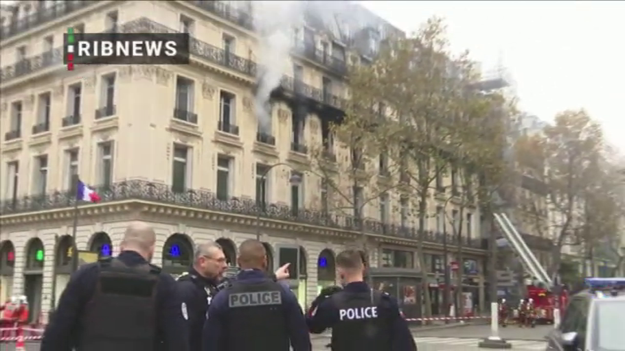آتش سوزی گسترده در ساختمانی در مرکز پاریس