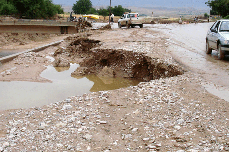 خسارت سیلاب به راه‌هایی روستایی