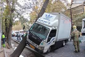 صدمه به ۱۴۴ اصله درخت در مشهد بر اثر تصادف