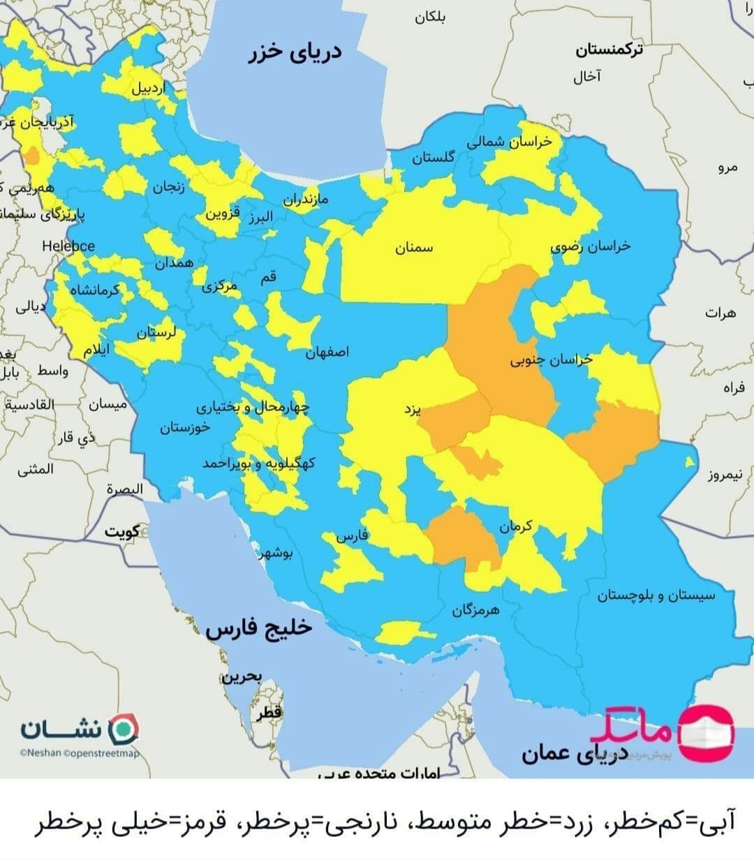 تمام استان بوشهر دوباره آبی کرونایی شد