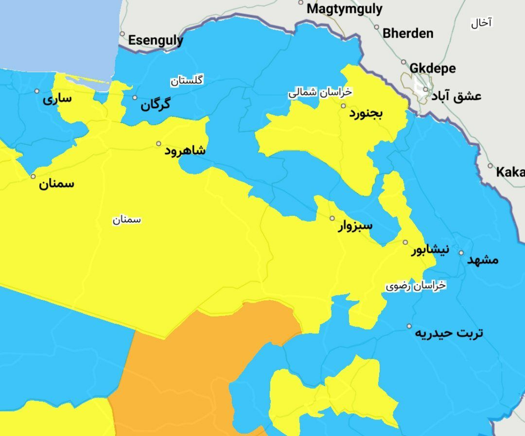 خراسان رضوی فاقد مناطق قرمز و نارنجی کرونایی