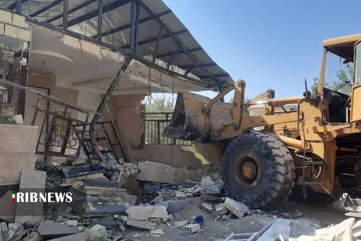 تخریب ۱۵ فقره ساخت وساز غیرمجاز در روستای حیدره همدان