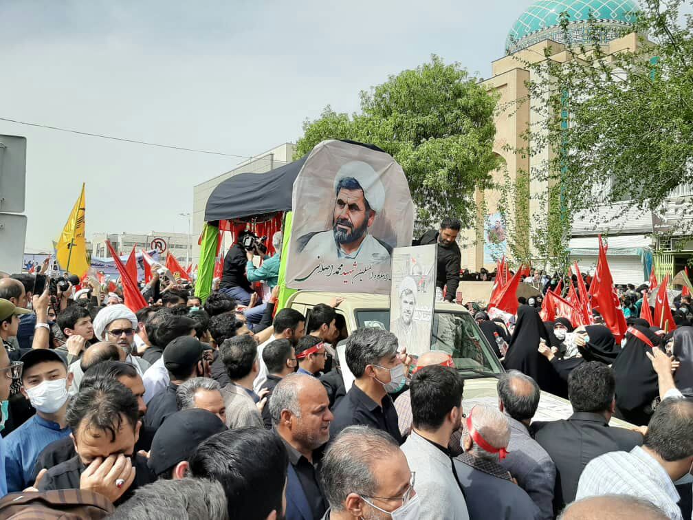 آغاز مراسم تشییع شهید حجت الاسلام محمد اصلانی در مشهد