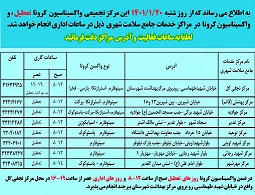 فعالیت 8 مرکز خدمات جامع سلامت شهری بیرجند برای واکسیناسیون کرونا