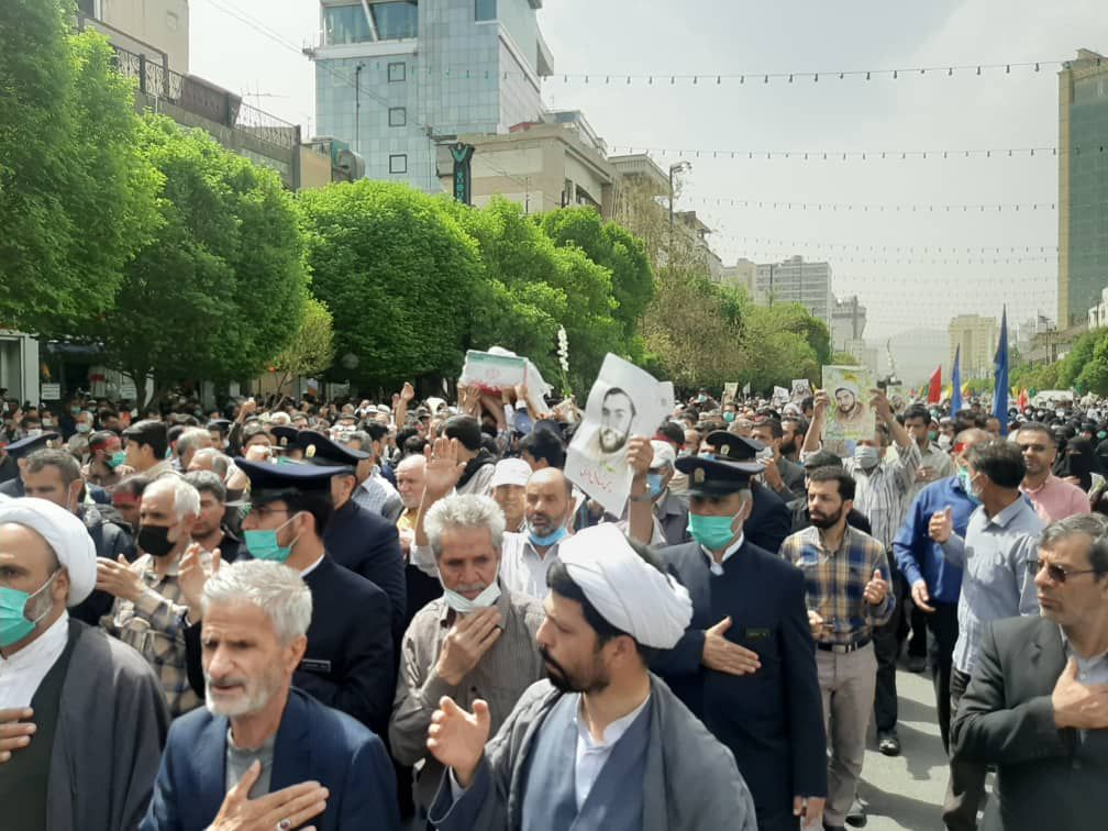 مراسم تشییع پیکر پاک دومین شهید حادثه تروریستی حرم رضوی در مشهد الرضا