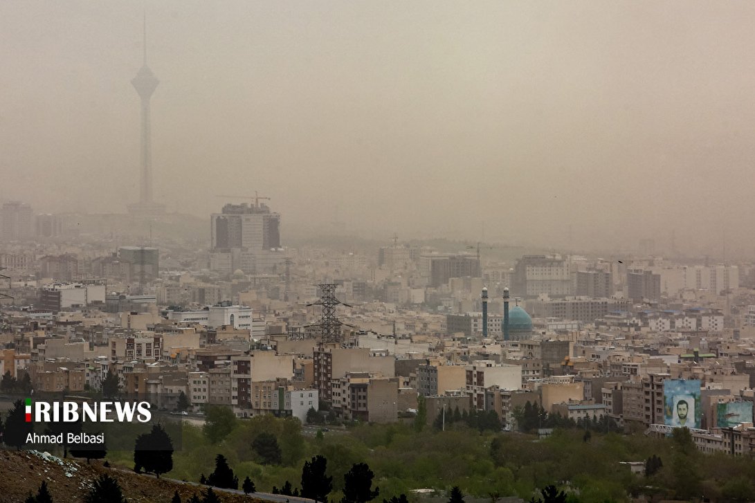 شاخص آلودگی هوای تهران روی شرایط ناسالم