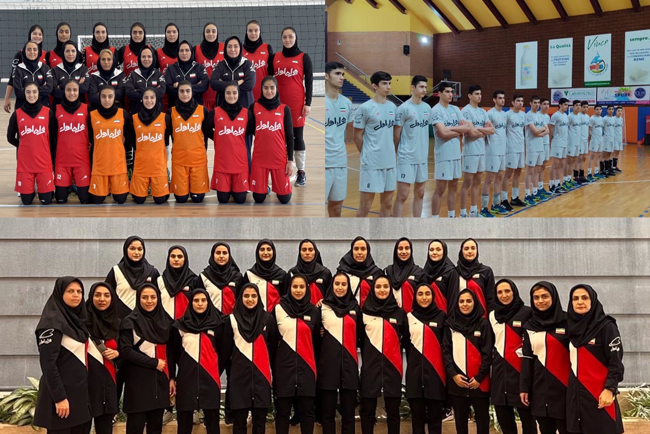 برد و باخت تیم‌های پایه والیبال ایران در دیدارهای تدارکاتی