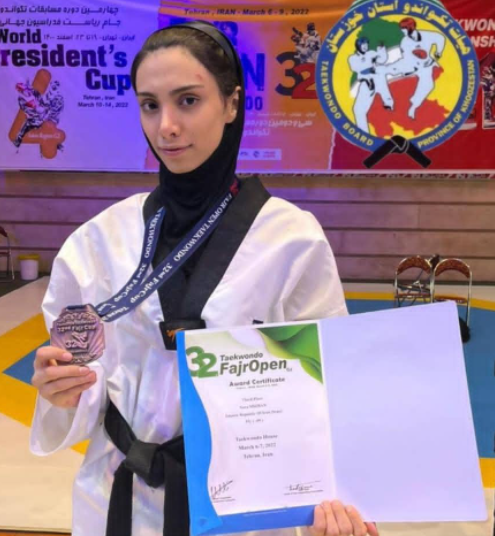 عضویت دختر خوزستانی در تیم ملی تکواندو