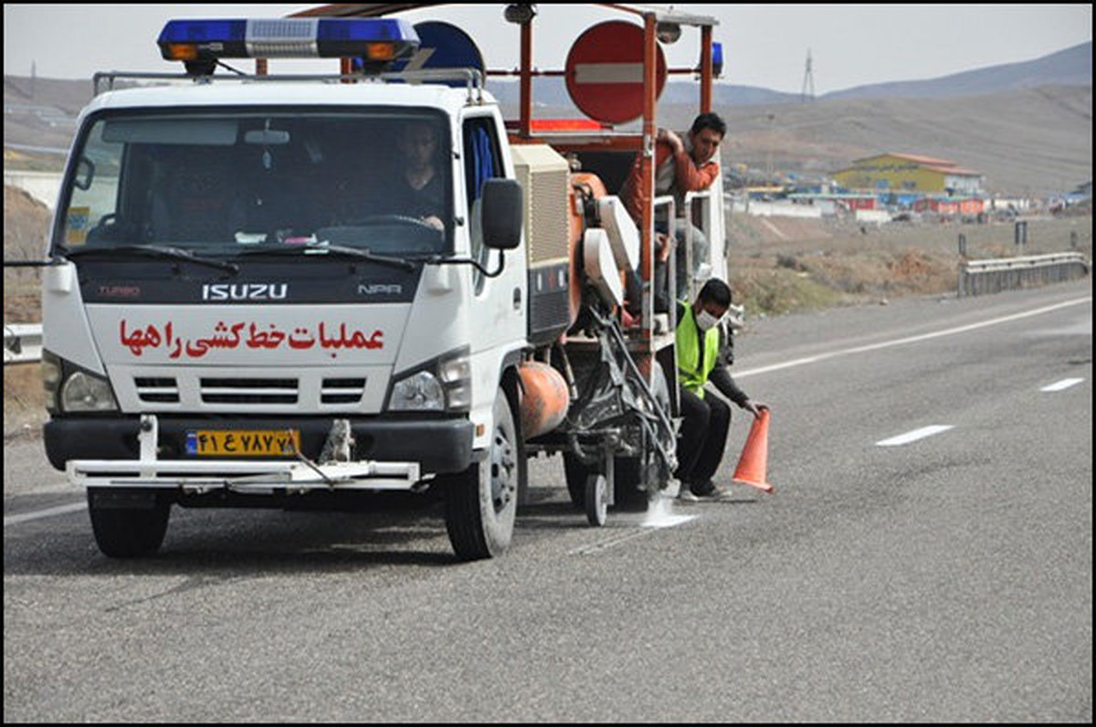 اجرای بیش از ۴۵۰۰ کیلومتر خط کشی در محور‌های خوزستان
