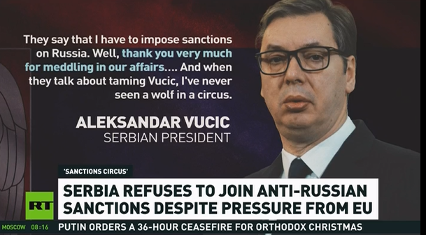 انتقاد صربستان از سران اروپایی در ارتباط با تحریم روسیه