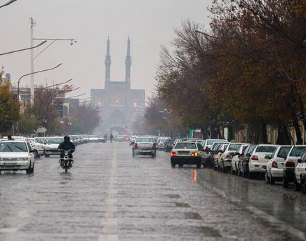 تشدید فعالیت سامانه بارشی در استان یزد