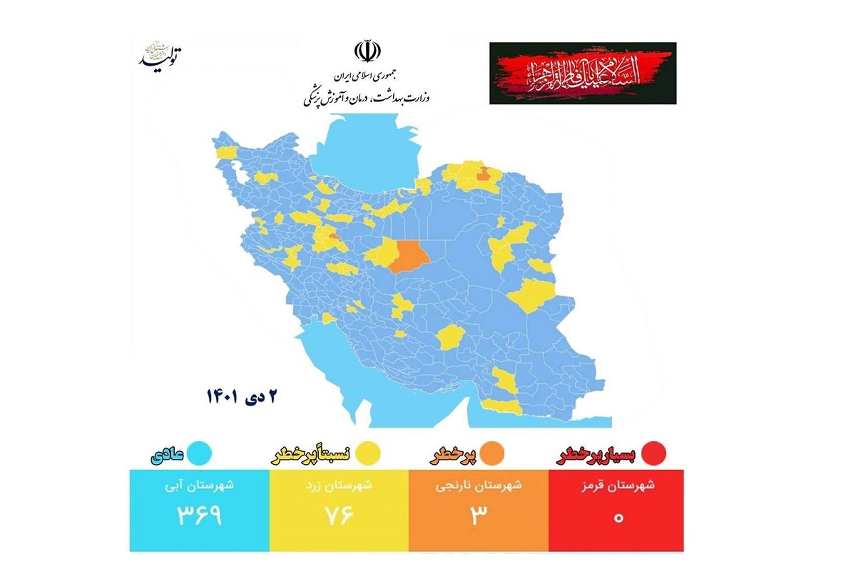 15 شهرستان آذربایجان‌غربی در وضعیت آبی کرونایی