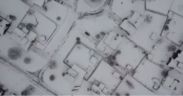 تصاویر پهپادی نشان می‌دهد شهر نیویورک زیر برف دفن شده است