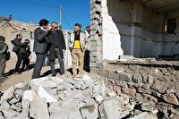 ریزش برداری جاده‌ها ی مناطق  زلزله زده شهرستان خوی