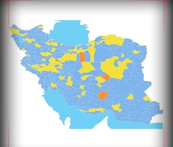 نیمی از سمنان در وضعیت خطر کروناست