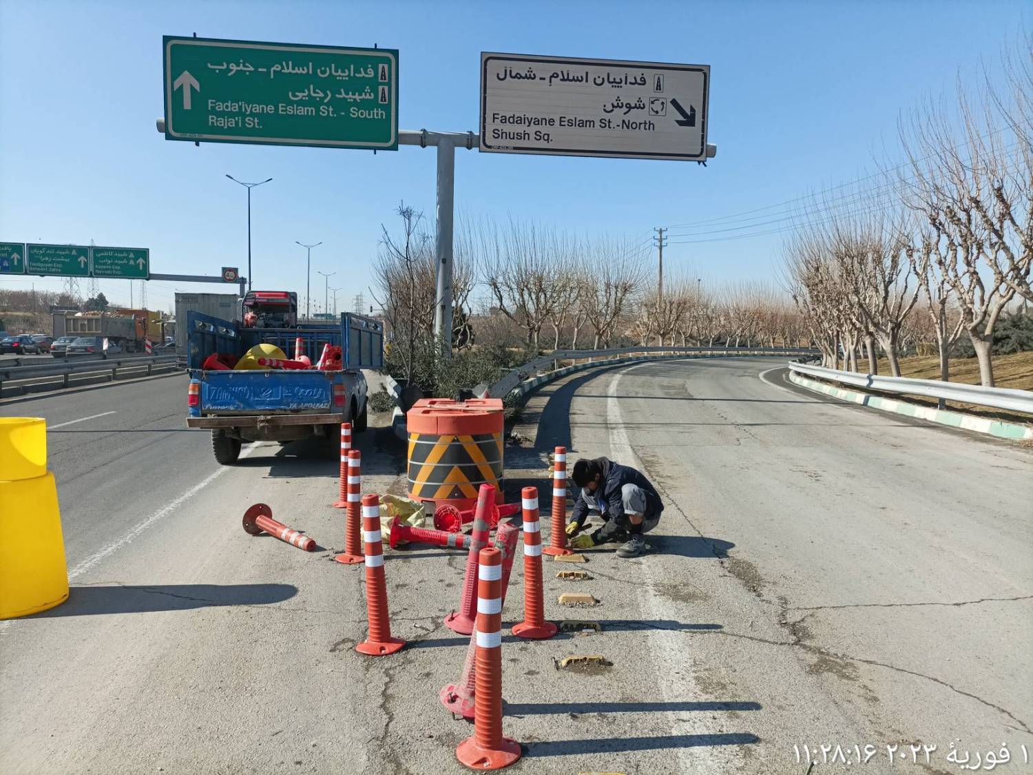 بهبود ایمنی معابر منطقه ۱۵پايتخت در طرح بهاران خدمت