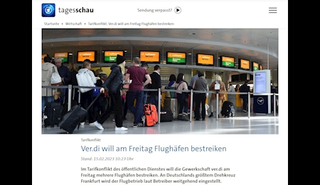 فراخوان اعتصاب در فرودگاه‌های آلمان همزمان با اجلاس امنیتی مونیخ