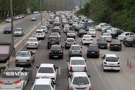 ترافیک سنگین در محور قدیم تهران-بومهن