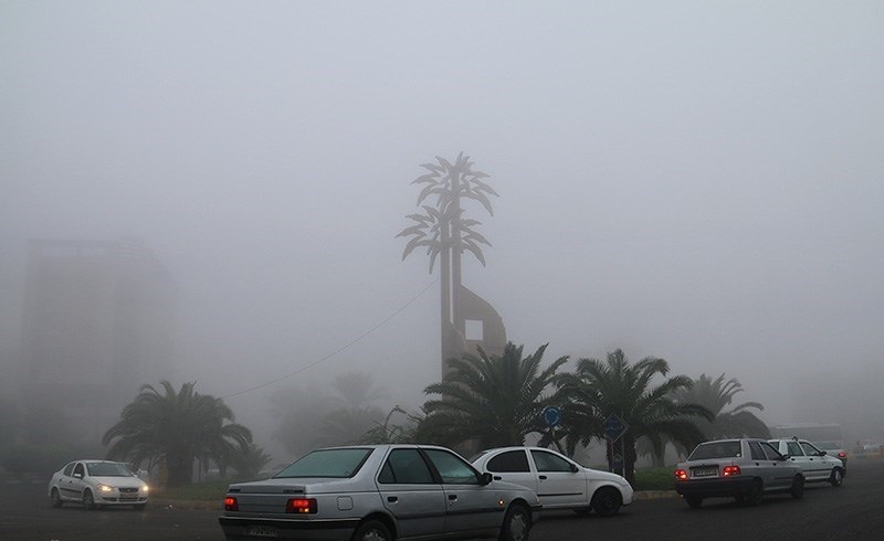 تداوم مه گرفتگی در جنوب غرب خوزستان