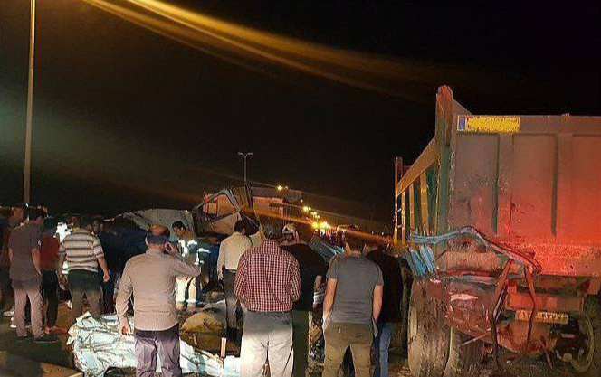 ۴ فوتی در تصادف مینی‌بوس با کامیون در کردستان