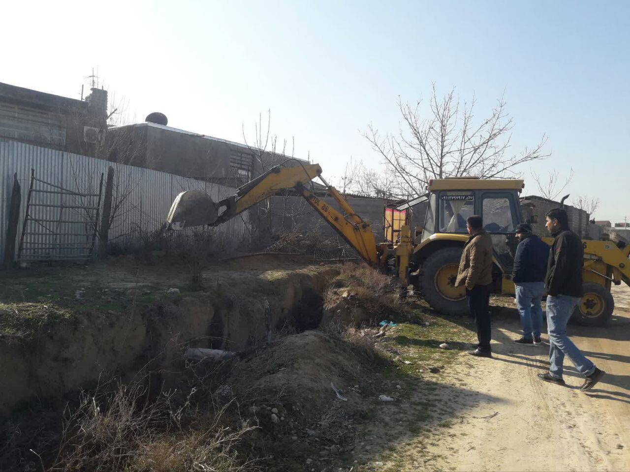 تخریب بنا‌های غیرمجاز در حریم گرگانرود استان گلستان