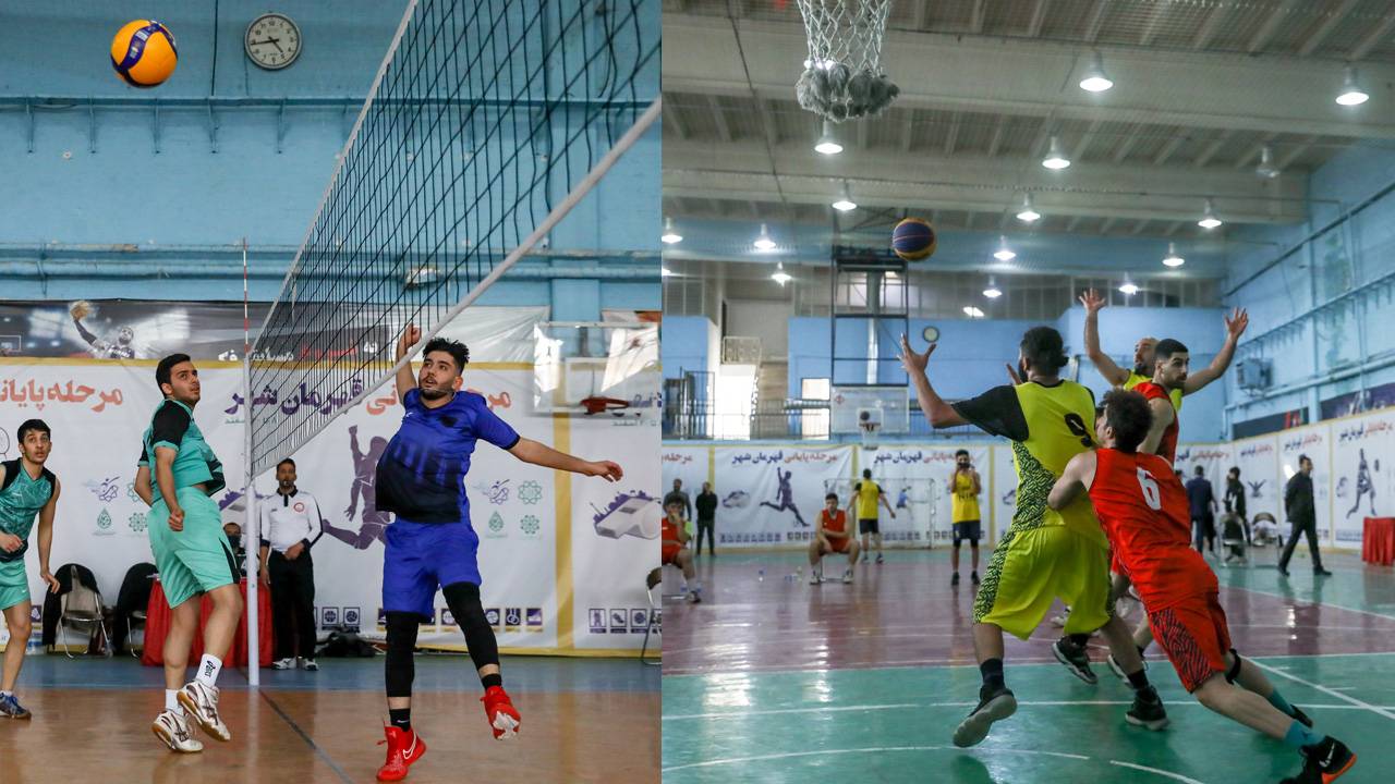 منطقه ۲۰ تهران قهرمان والیبال و بسکتبال شد