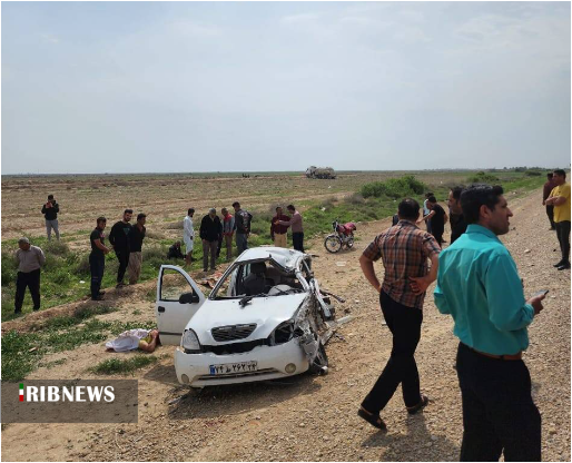 مرگ اعضای یک خانواده در سانحه رانندگی جاده رامشیر